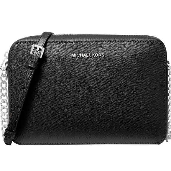 Michael Kors Jet Set Travel Large East/West Crossbody Black Purse NWT